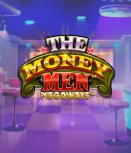 Изображение игрового автомата The Money Men Megaways от Pragmatic Play, показывающее яркий городской пейзаж с элементами хип-хоп культуры. На переднем плане видны символы слота: золотые украшения, крутые автомобили и персонажи, исполняющие рэп жесты, формирующие атмосферу настоящего хип-хоп приключения. Логотип игры The Money Men Megaways находится в верхней части изображения, акцентируя тематику и стиль слота.